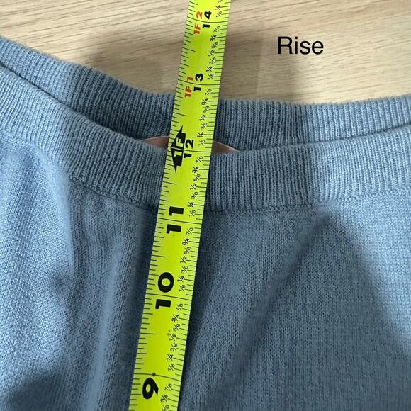 Eberjey Womens Fine Gauge Knit Sweater Loungewear Wide Leg Cozy Pants in Blue L - Picture 9 of 11